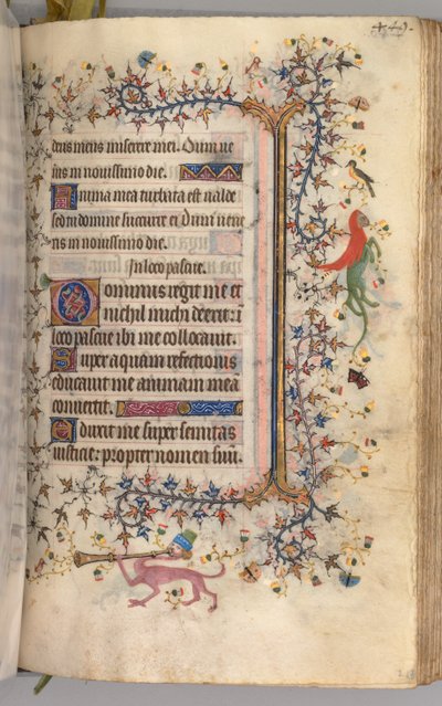 Kaarle Aatelisen, Navarran kuninkaan tunnit 1361-1425: fol. 219r, Teksti, c. 1405. tekijältä Master of the Brussels Initials and Associates