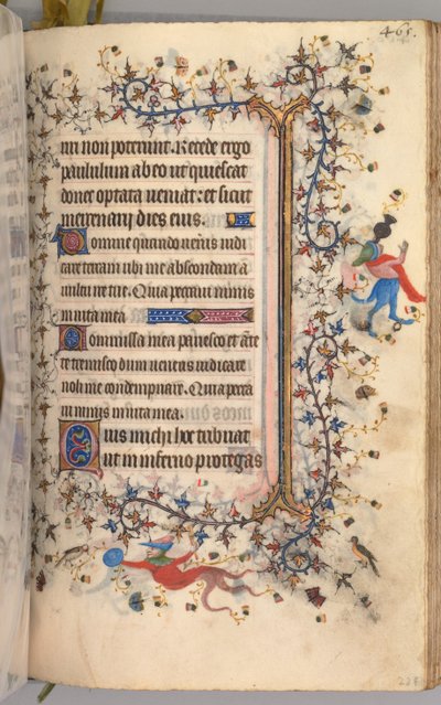 Kaarle Aatelisen, Navarran kuninkaan tunnit 1361-1425: fol. 227r, Teksti, c. 1405. tekijältä Master of the Brussels Initials and Associates