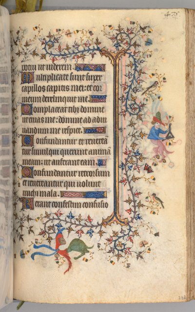 Kaarle Aatelisen, Navarran kuninkaan tunnit 1361-1425: fol. 232r, Teksti, c. 1405. tekijältä Master of the Brussels Initials and Associates