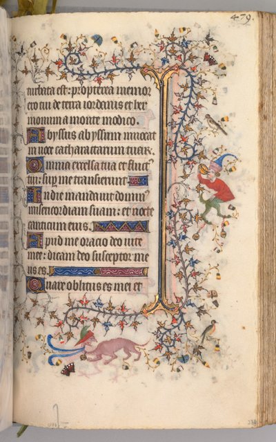 Kaarle Aatelisen, Navarran kuninkaan tunnit 1361-1425: fol. 234r, Teksti, c. 1405. tekijältä Master of the Brussels Initials and Associates