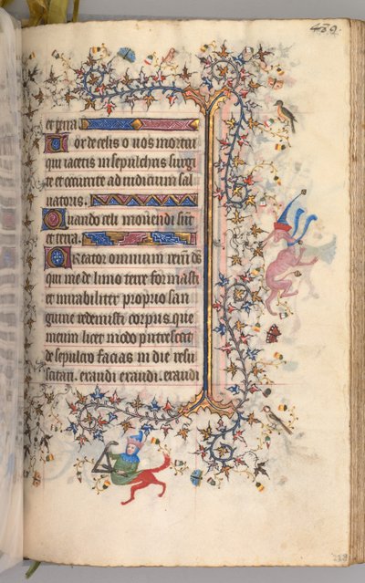 Kaarle Aatelisen, Navarran kuninkaan tunnit 1361-1425: fol. 239r, Teksti, c. 1405. tekijältä Master of the Brussels Initials and Associates
