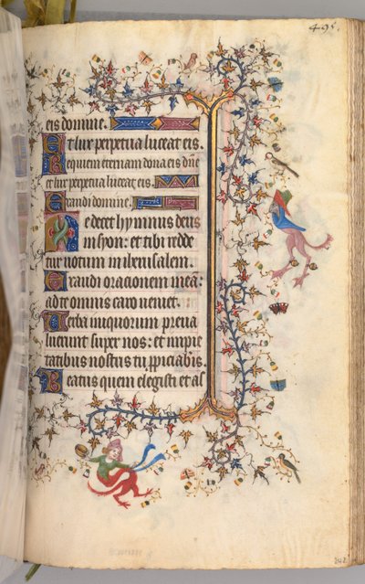 Kaarle Aatelisen, Navarran kuninkaan tunnit 1361-1425: fol. 242r, Teksti, c. 1405. tekijältä Master of the Brussels Initials and Associates