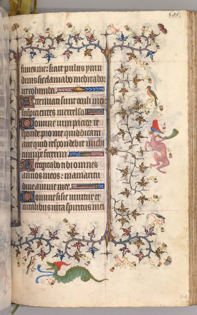 Kaarle Aatelisen, Navarran kuninkaan tunnit 1361-1425: fol. 247r, Teksti, c. 1405. tekijältä Master of the Brussels Initials and Associates