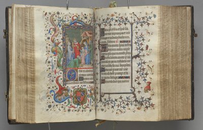 Kaarle Aatelisen, Navarran kuninkaan tunnit 1361-1425: fol. 79r, Teksti, c. 1405. tekijältä Master of the Brussels Initials and Associates
