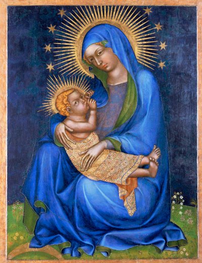 Neitsyt (tempera puulle) tekijältä Master of the Cycle of Vyssi Brod