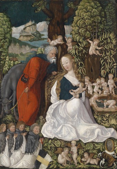 The Rest on the Flight to Egypt, n. 1510 tekijältä Master of the Danube School