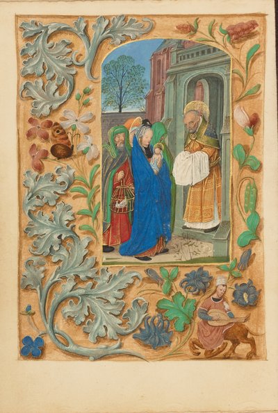 Esittely temppelissä tekijältä Master of the Dresden Prayer Book