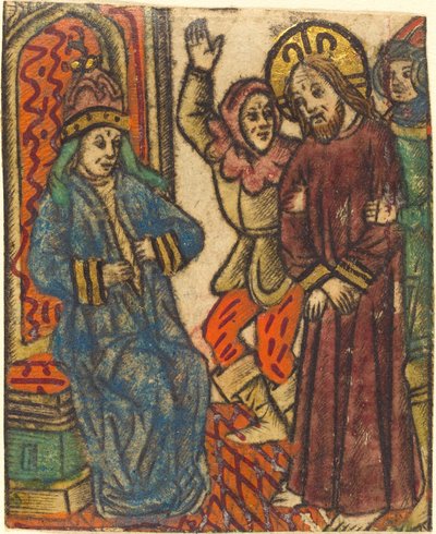 Kristus ennen Kaifasta tekijältä Master of the Dutuit Mount of Olives after Master of St. Erasmus