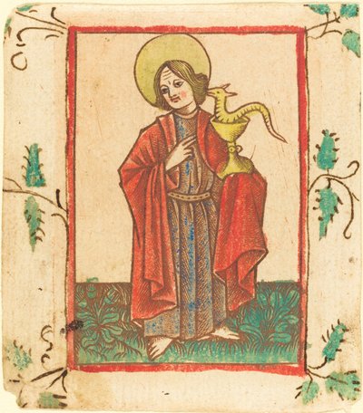 Pyhä Johannes evankelista tekijältä Master of the Dutuit Mount of Olives after Master of St. Erasmus