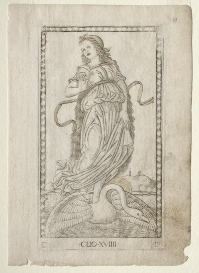 Clion historia Tarocchi-sarjasta D: Apollo and the Muses, #19, ennen vuotta 1467. tekijältä Master of the E Series Tarocchi