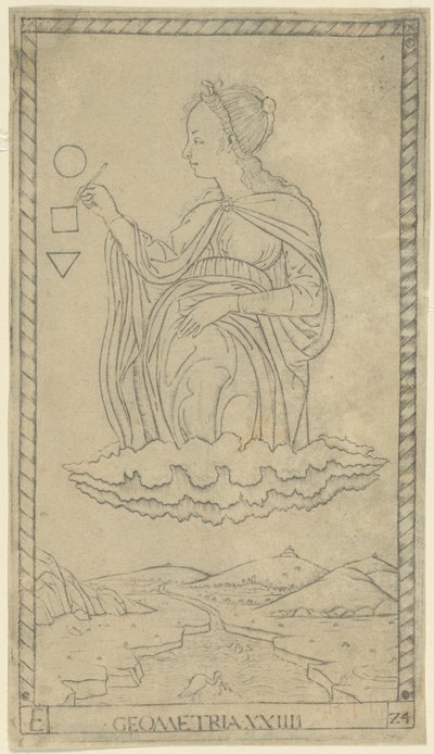 Geometria, levy 24 Arts and Sciencesilta tekijältä Master of the E Series Tarocchi
