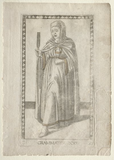Tarocchin kielioppi, sarja C: Liberal Arts, #21, ennen vuotta 1467. tekijältä Master of the E Series Tarocchi