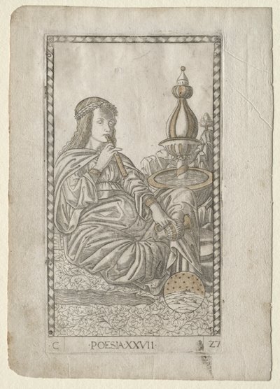 Runous Tarocchista, sarja C: Liberal Arts, #27, ennen vuotta 1467. tekijältä Master of the E Series Tarocchi