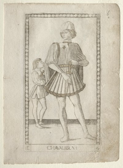 The Knight from the Tarocchi, sarja E: Conditions of Man, #6, ennen vuotta 1467. tekijältä Master of the E Series Tarocchi