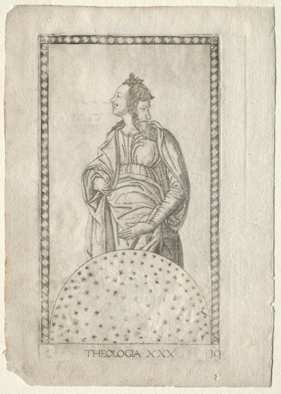 Tarocchin teologia, sarja C: Liberal Arts, #30, ennen vuotta 1467. tekijältä Master of the E Series Tarocchi