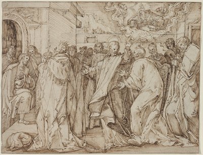 Vertaus kunnianosoitusrahasta, c. 15801600. tekijältä Master of the Egmont Albums