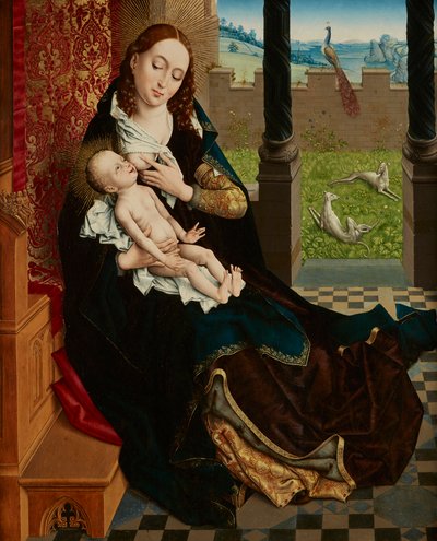 Hoitotyön Madonna tekijältä Master of the Embroidered Foliage