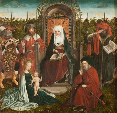 Pyhän Annan Triptyykin perhe, keskustaulu, noin 1500-1510. tekijältä Master of the Family of Saint