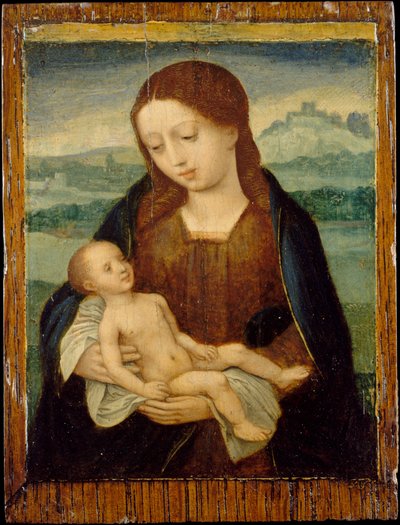 Neitsyt ja lapsi, n. 1525-50. tekijältä Master of the Female Half Lengths
