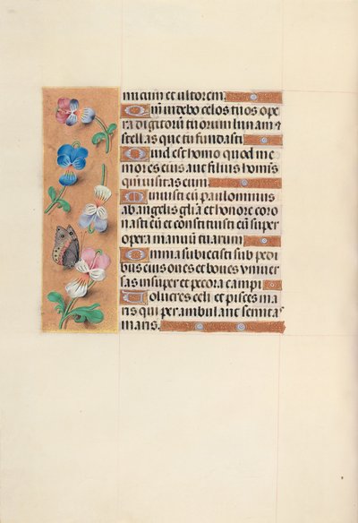Espanjan kuningattaren Isabella katolisen tunteja:  Fol. 100v tekijältä Master of the First Prayerbook of Maximillian