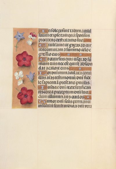 Kuningatar Isabella Katolisen, Espanjan kuningatar: Fol. 101v, c. 1500. tekijältä Master of the First Prayerbook of Maximillian