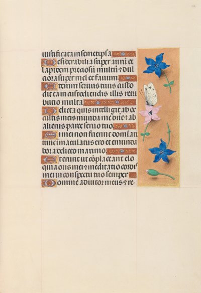 Kuningatar Isabella Katolisen, Espanjan kuningatar: Fol. 102r, c. 1500. tekijältä Master of the First Prayerbook of Maximillian