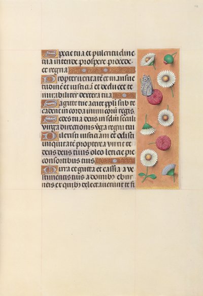 Kuningatar Isabella Katolisen, Espanjan kuningatar: Fol. 104r, c. 1500. tekijältä Master of the First Prayerbook of Maximillian