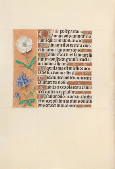 Kuningatar Isabella Katolisen, Espanjan kuningatar: Fol. 109v, c. 1500. tekijältä Master of the First Prayerbook of Maximillian