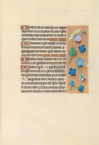 Kuningatar Isabella Katolisen, Espanjan kuningatar: Fol. 110r, c. 1500. tekijältä Master of the First Prayerbook of Maximillian