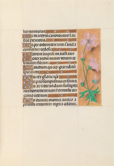 Kuningatar Isabella Katolisen, Espanjan kuningatar: Fol. 113r, c. 1500. tekijältä Master of the First Prayerbook of Maximillian
