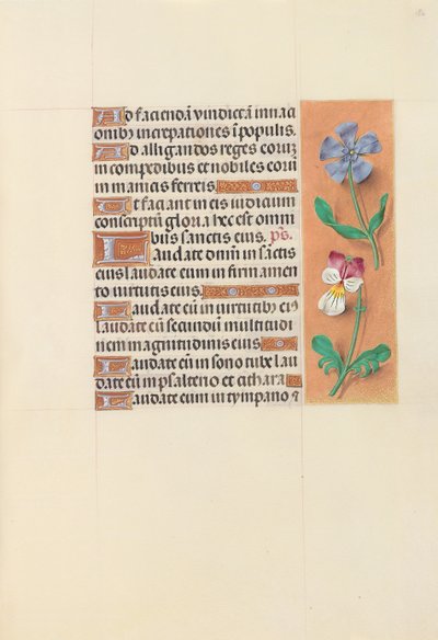 Kuningatar Isabella Katolisen, Espanjan kuningatar: Fol. 122r, c. 1500. tekijältä Master of the First Prayerbook of Maximillian
