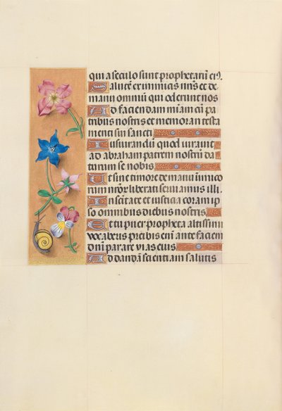 Kuningatar Isabella Katolisen, Espanjan kuningatar: Fol. 123v, c. 1500. tekijältä Master of the First Prayerbook of Maximillian