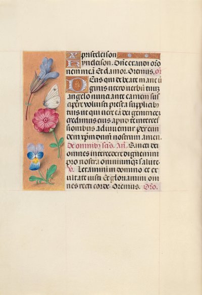 Kuningatar Isabella Katolisen, Espanjan kuningatar: Fol. 124v, c. 1500. tekijältä Master of the First Prayerbook of Maximillian