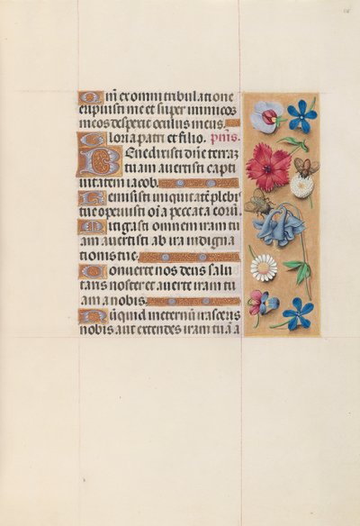 Kuningatar Isabella Katolisen, Espanjan kuningatar: Fol. 128r, c. 1500. tekijältä Master of the First Prayerbook of Maximillian