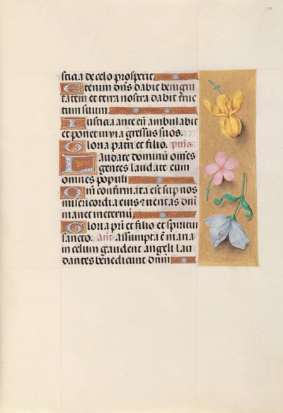 Kuningatar Isabella Katolisen, Espanjan kuningatar: Fol. 129r, c. 1500. tekijältä Master of the First Prayerbook of Maximillian