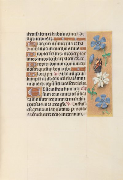 Kuningatar Isabella Katolisen, Espanjan kuningatar: Fol. 134r, c. 1500. tekijältä Master of the First Prayerbook of Maximillian