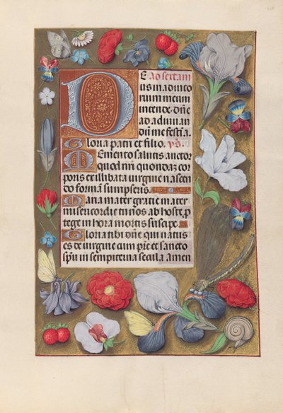 Kuningatar Isabella Katolisen, Espanjan kuningatar: Fol. 137r, c. 1500. tekijältä Master of the First Prayerbook of Maximillian