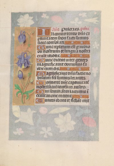 Kuningatar Isabella Katolisen, Espanjan kuningatar: Fol. 142v, c. 1500. tekijältä Master of the First Prayerbook of Maximillian