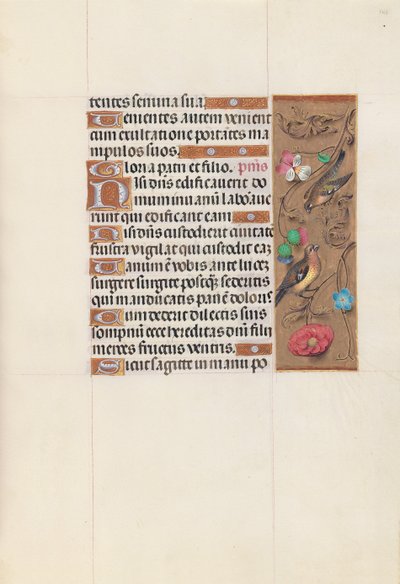 Kuningatar Isabella Katolisen, Espanjan kuningatar: Fol. 143r, c. 1500. tekijältä Master of the First Prayerbook of Maximillian