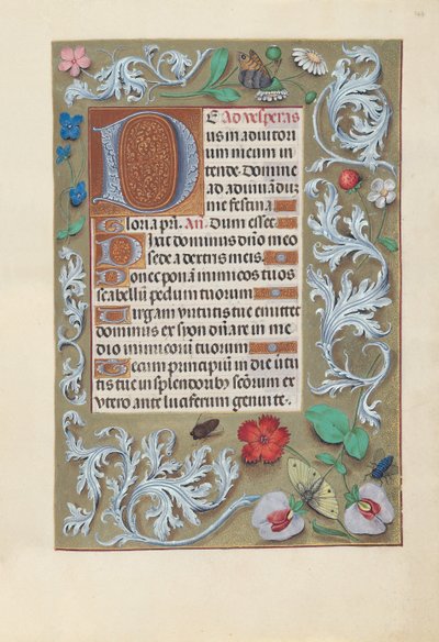 Kuningatar Isabella Katolisen, Espanjan kuningatar: Fol. 147r, c. 1500. tekijältä Master of the First Prayerbook of Maximillian