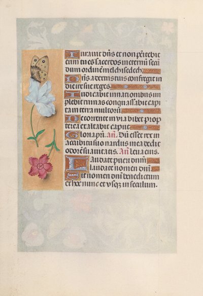 Kuningatar Isabella Katolisen, Espanjan kuningatar: Fol. 147v, c. 1500. tekijältä Master of the First Prayerbook of Maximillian