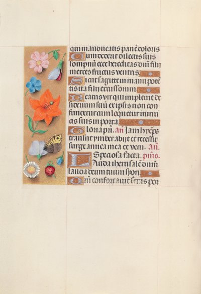 Kuningatar Isabella Katolisen, Espanjan kuningatar: Fol. 149v, c. 1500. tekijältä Master of the First Prayerbook of Maximillian