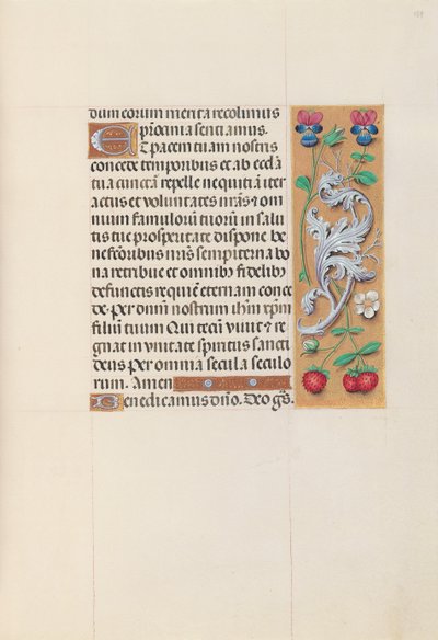 Kuningatar Isabella Katolisen, Espanjan kuningatar: Fol. 153r, c. 1500. tekijältä Master of the First Prayerbook of Maximillian