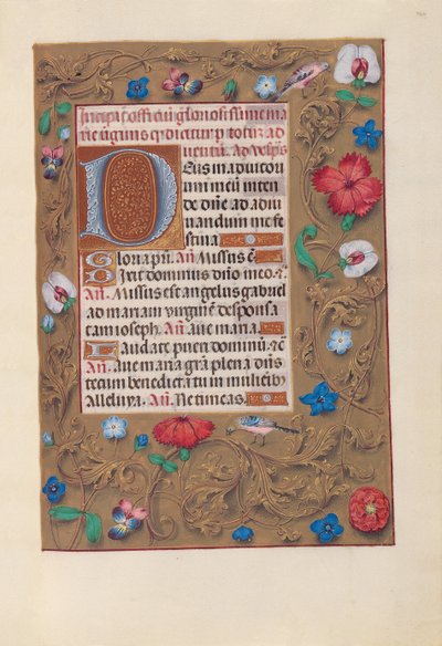 Kuningatar Isabella Katolisen, Espanjan kuningatar: Fol. 160r, c. 1500. tekijältä Master of the First Prayerbook of Maximillian