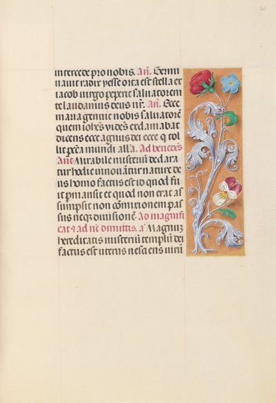 Kuningatar Isabella Katolisen, Espanjan kuningatar: Fol. 166r, c. 1500. tekijältä Master of the First Prayerbook of Maximillian