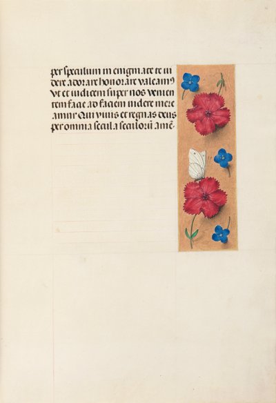 Kuningatar Isabella Katolisen, Espanjan kuningatar: Fol. 16r, c. 1500. tekijältä Master of the First Prayerbook of Maximillian