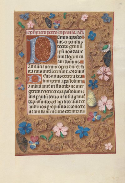 Kuningatar Isabella Katolisen, Espanjan kuningatar: Fol. 174r, c. 1500. tekijältä Master of the First Prayerbook of Maximillian