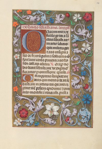 Kuningatar Isabella Katolisen, Espanjan kuningatar: Fol. 178r, c. 1500. tekijältä Master of the First Prayerbook of Maximillian