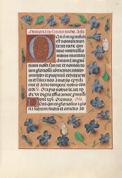 Kuningatar Isabella Katolisen, Espanjan kuningatar: Fol. 182r, c. 1500. tekijältä Master of the First Prayerbook of Maximillian