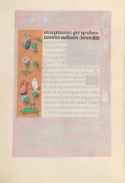Kuningatar Isabella Katolisen, Espanjan kuningatar: Fol. 190v, c. 1500. tekijältä Master of the First Prayerbook of Maximillian